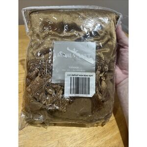 Royal Velvet Topaz Hilton Rod-Pocket Tuck Valance 54 x 18 in. Fringe